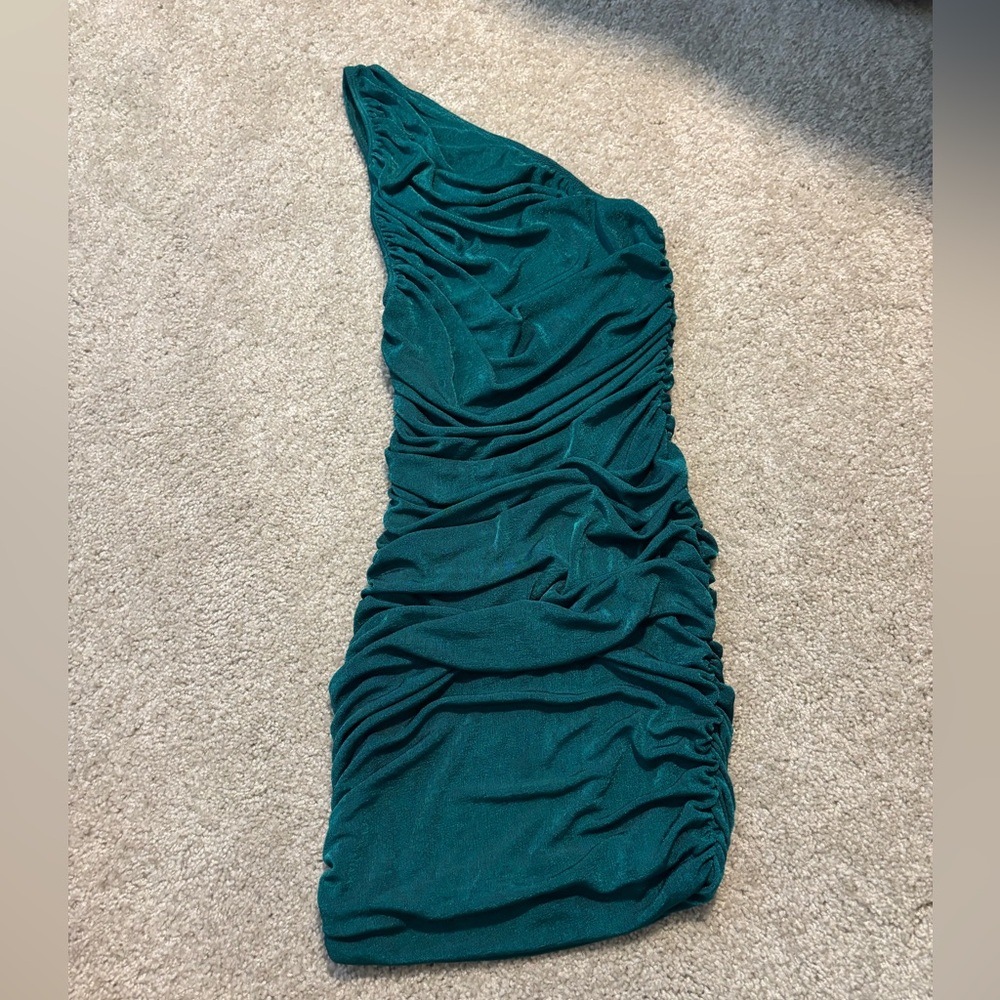 Lioness Teal Asymmetrical Dress